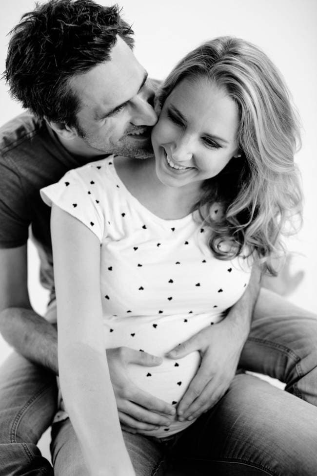 03 Schwangerschaftsbilder Schwarz Weiß Silouette