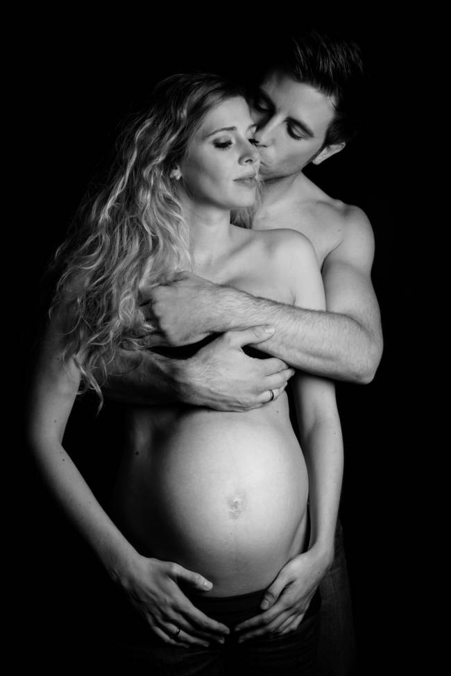 09 Schwangerschaftsbilder Schwarz Weiß Silouette