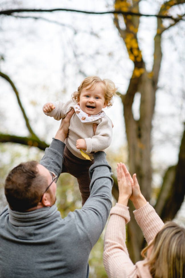 Familienfotos im Winter